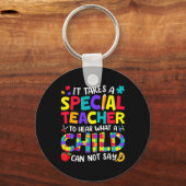 Porte-clés Un Enseignant Spécial Pour Entendre Ce Qu'Un Enfan (Verso)