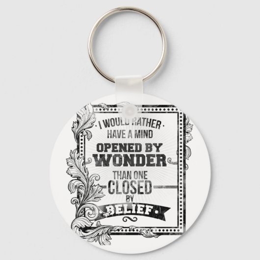 Porte-clés Un esprit ouvert par Wonder (Recto)