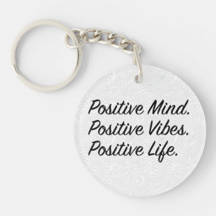 Porte-clés Un esprit positif. Vibes Positives. Vie Positive.