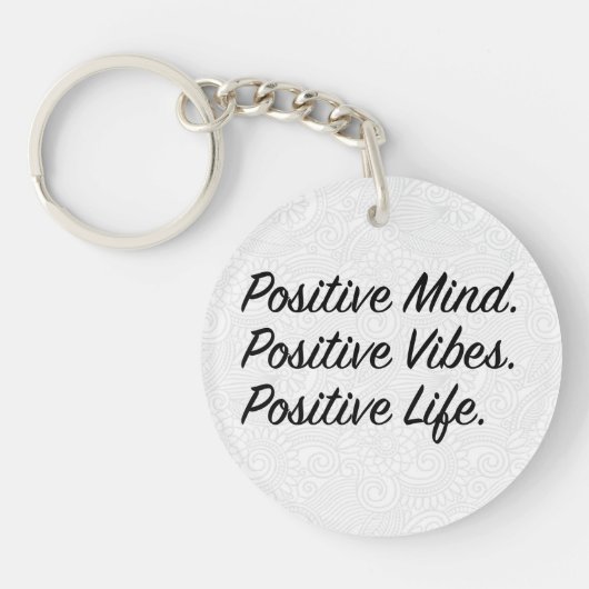Porte-clés Un esprit positif. Vibes Positives. Vie Positive. (Devant)