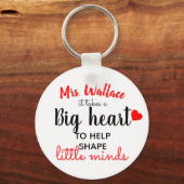 Porte-clés un grand coeur à enseigner aux petits esprits la m (Recto)