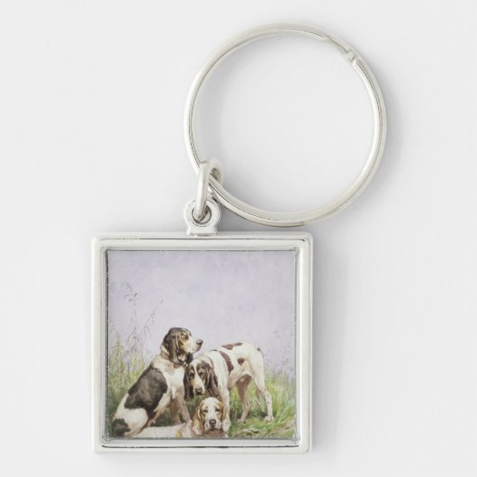 Porte-clés Un groupe de chiens français (Devant)
