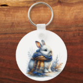 Porte-clés Un Hiver Cosy Souhaite À Un Lapin Spécial (Recto)