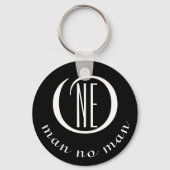 Porte-clés Un homme, un homme, un encouragement, cite noir (Recto)