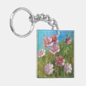 Porte-clés Un jardin floral rose (Devant gauche)