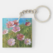 Porte-clés Un jardin floral rose (Dos)