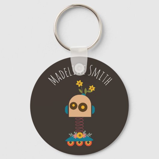 Porte-clés Un joli robot design pour enfants (Recto)
