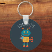 Porte-clés Un joli robot design pour enfants (Recto)