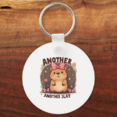 Porte-clés Un Jour De Plus Cute Capybara Lover Rose (Recto)