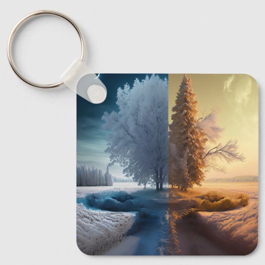Porte-clés Un jour en hiver (Recto)