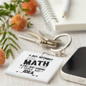 Porte-clés Un Jour Sans Math Drôle Cadeau Mathématique (Devant Droit)