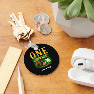 Porte-clés Un Joyeux Dada Premier Anniversaire Ours Camping F
