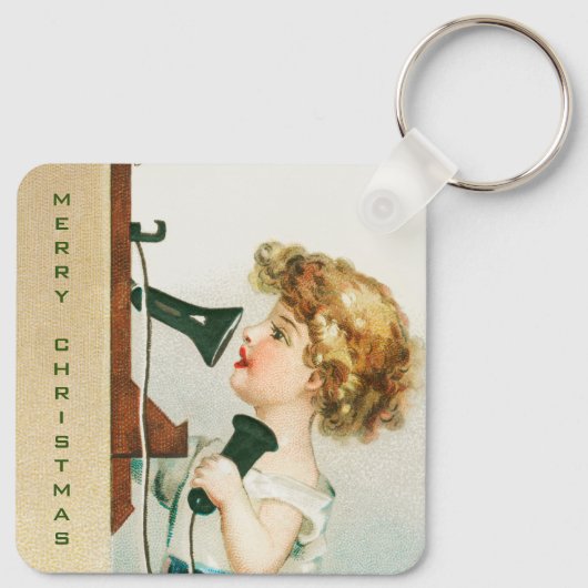 Porte-clés Un joyeux Père Noël par Ellen Clapsaddle (Dos)