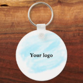 Porte-clés Un logo personnalisé simple et élégant ici compagn (Recto)