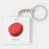 Porte-clés un macaron fraise par jour ! (Dos)