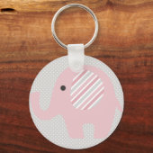 Porte-clés Un magnifique éléphant de bébé en rose (Recto)