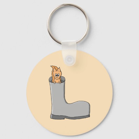 Porte-clés Un mignon écureuil en bottes. (Recto)