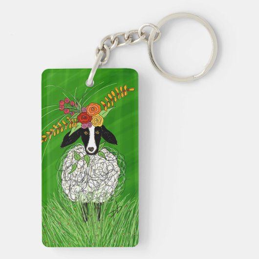 Porte-clés Un mignon mouton s'est mis en place ! (Dos)