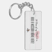 Porte-clés Un morceau de mon coeur est dans (le nom de (Devant gauche)