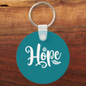 Porte-clés Un Mot Qui Dit Hope Cursive Calligraphie (Recto)