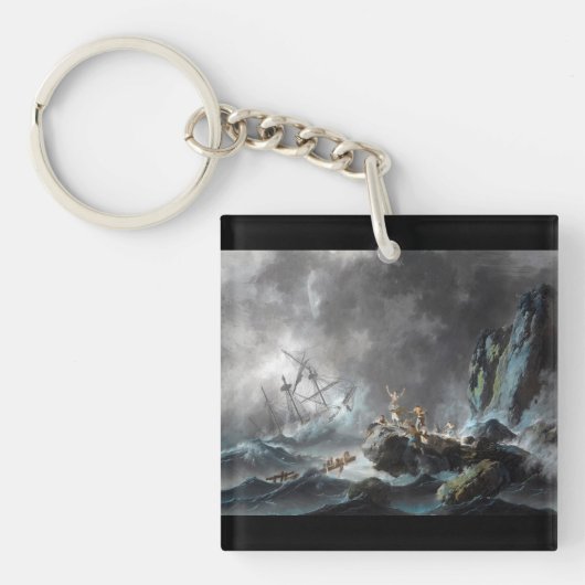 Porte-clés Un naufrage dans une tempête 1872 (Devant)