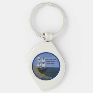 Porte-clés Un navire dans le port est une soumission inspiran