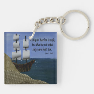 Porte-clés Un navire dans le port est une soumission inspiran