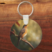Porte-clés Un oiseau chantant le matin (Recto)