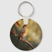 Porte-clés Un oiseau chantant le matin (Verso)