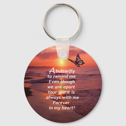 Porte-clés Un papillon pour me rappeler (Recto)