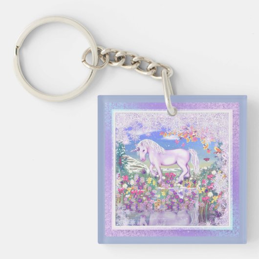 Porte-clés Un paradis mauve et des flocons de neige (Devant)