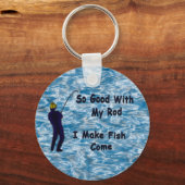Porte-clés Un pêcheur à la traîne (Recto)