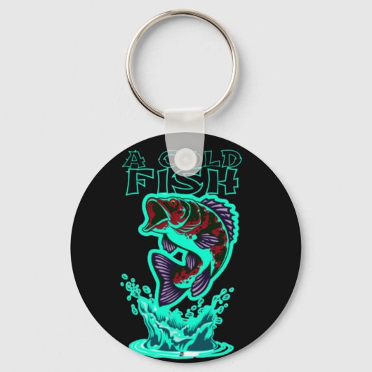Porte-clés un poisson froid à l'art cool (Recto)