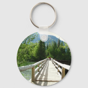 Porte-clés Un pont en bois dans le parc national de Grand Tet