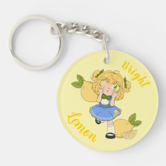 Porte-clés Un Porte - clé Customisé avec un Citron Chibi mign