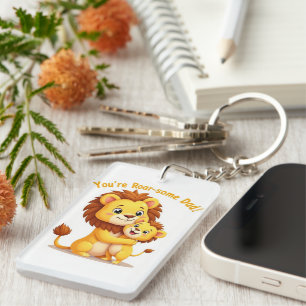 Porte-clés Un Porte - clé de papa 🦁 mignon cadeau de la fête