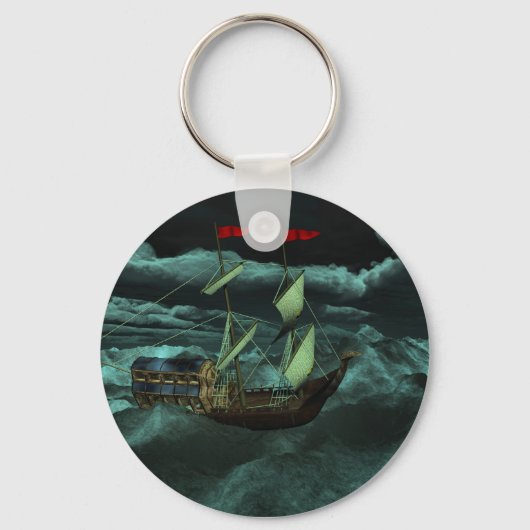 Porte-clés Un Porte - clé marin sauvage et orageux (Recto)