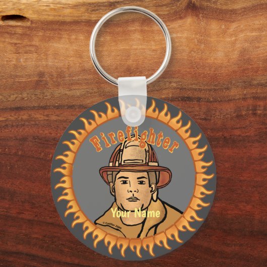 Porte-clés Un porte - clé pompier (Recto)