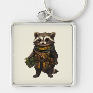 Porte-clés Un Porte - clé racoon rastique