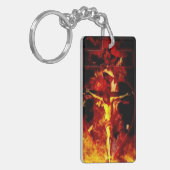 Porte-clés Un prêtre catholique appelle un crucifix (Devant gauche)