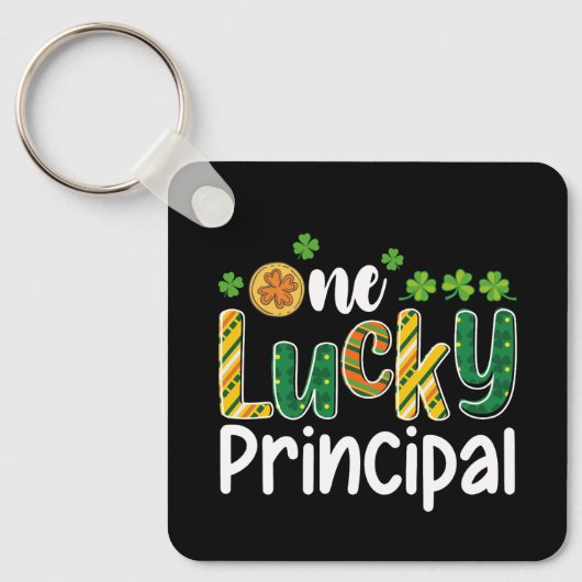 Porte-clés Un Principal chanceux école de la Saint-Patrick (Recto)