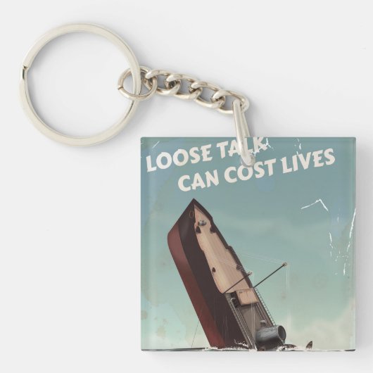 Porte-clés Un propos léger coûte des vies Affiche de la Secon (Devant)