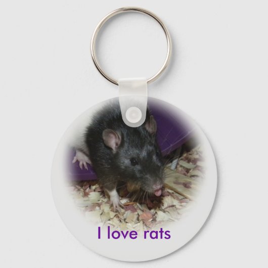Porte-clés Un rat mignon qui sort sa langue porte - clé (Recto)