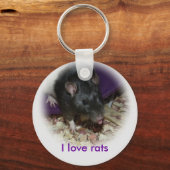 Porte-clés Un rat mignon qui sort sa langue porte - clé (Recto)