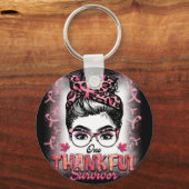 Porte-clés Un Remercié Survivant Sensibilisation au cancer du (Recto)