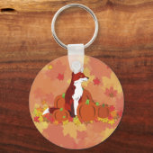 Porte-clés Un renard dans le patch Citrouille (Recto)