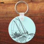 Porte-clés "Un rose à la mer" (Recto)