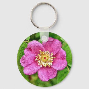 Porte-clés Un Rose sauvage