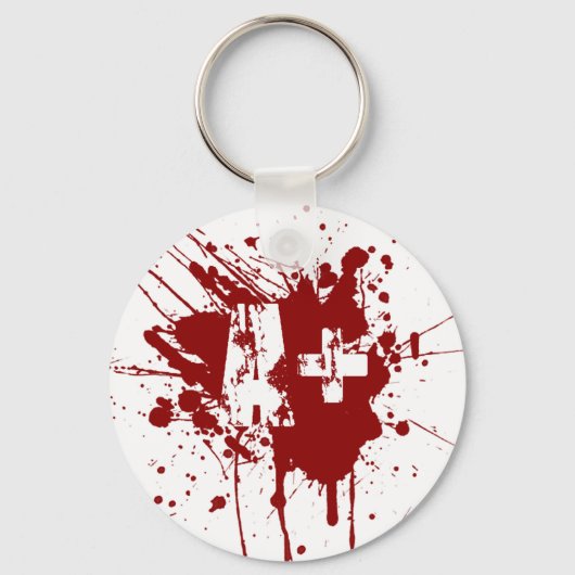 Porte-clés Un sang positif pour les Vampires et les Zombies (Recto)