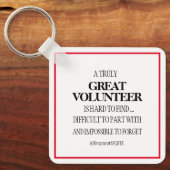 Porte-clés Un simple cadeau d'appréciation de volontaire prop (Recto)